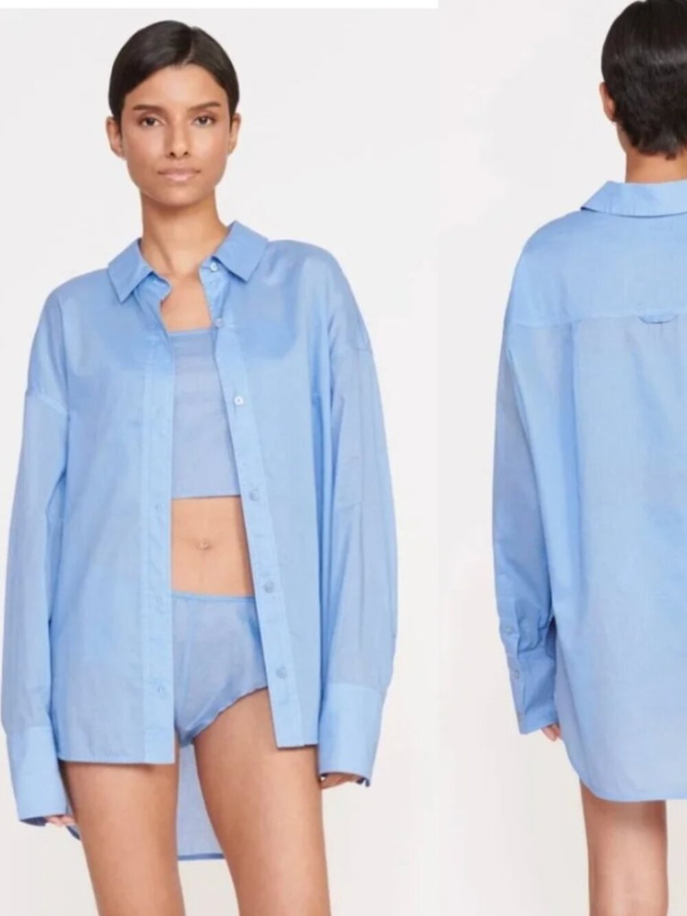 Staud Chamomile Blue Shirtdress